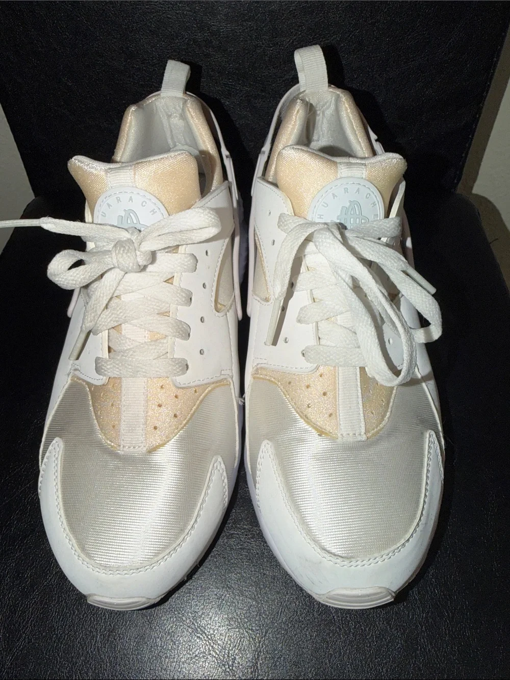 Nike White and Cream Low-Top Sneakers